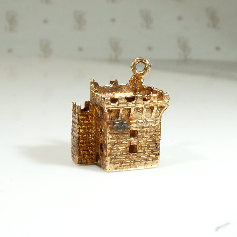 Teeny 9k Gold Blarney Castle Charm
