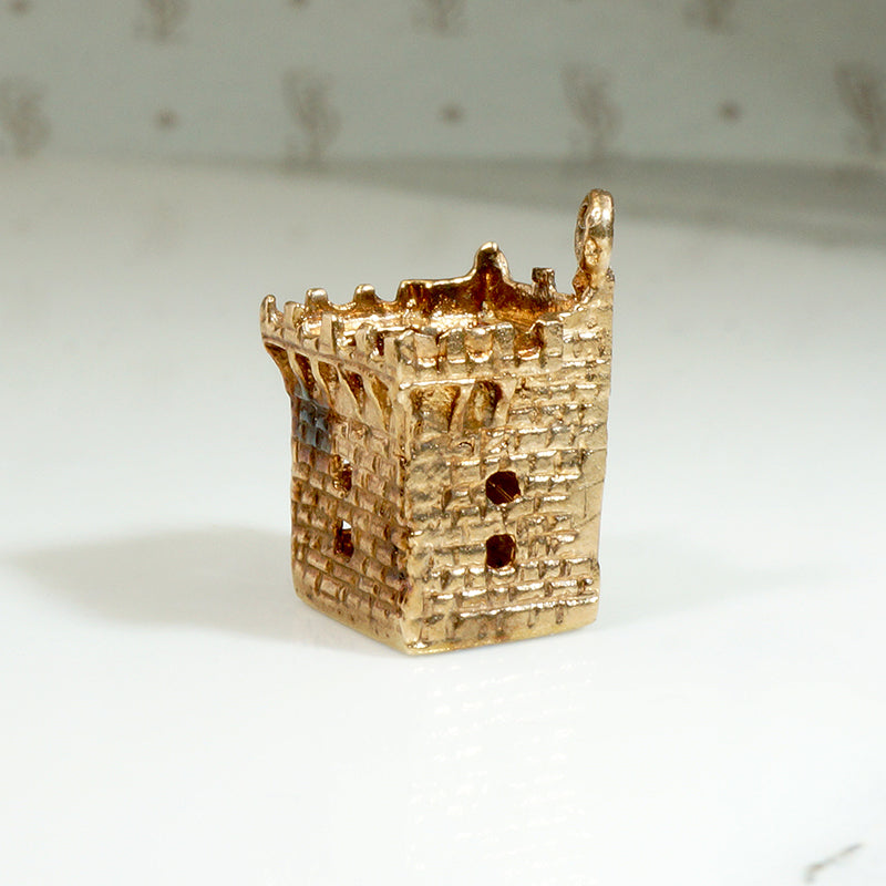 Teeny 9k Gold Blarney Castle Charm