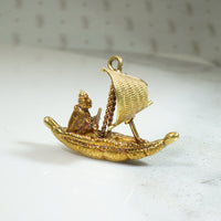 Sampam Sail Boat Charm in 18k Gold