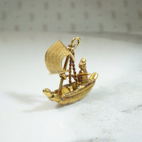 Sampam Sail Boat Charm in 18k Gold