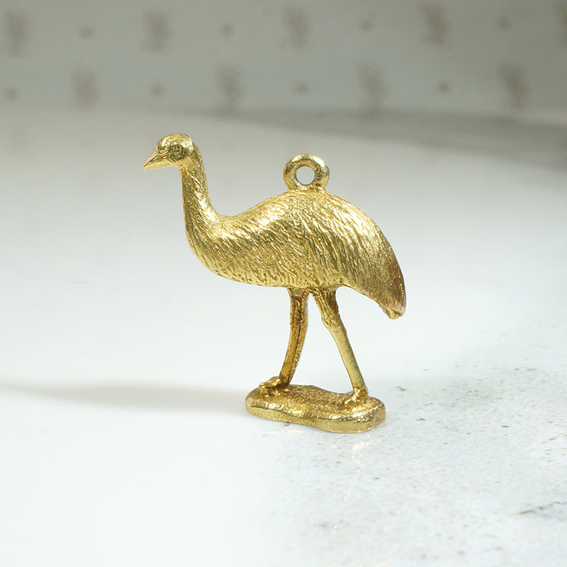 Teeny Emu Charm in Luxe 18k Gold
