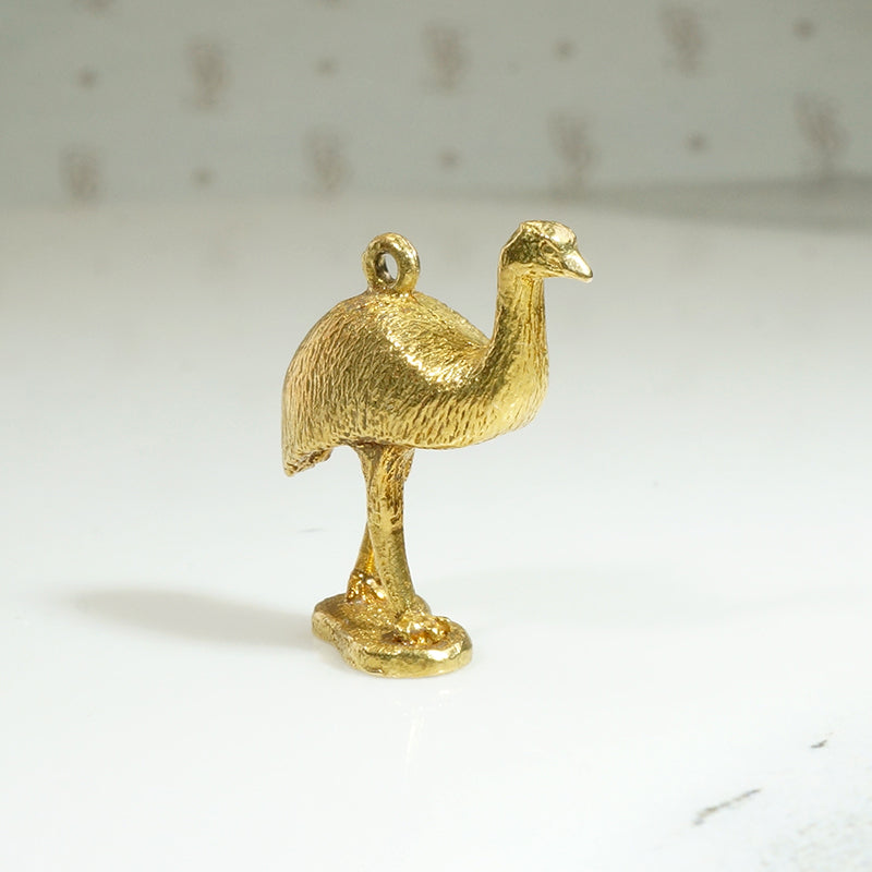 Teeny Emu Charm in Luxe 18k Gold