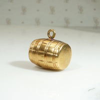 Wee Barrel Charm in 18k Gold
