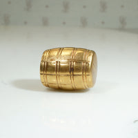 Wee Barrel Charm in 18k Gold