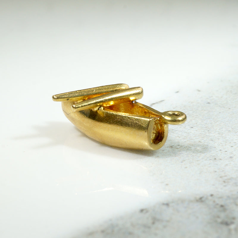 Chubby Minimalist Canoe Charm in 18ct Gold