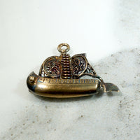 Portuguese 19k Gold Caravel Sailing Ship Charm