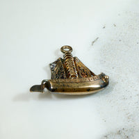 Portuguese 19k Gold Caravel Sailing Ship Charm