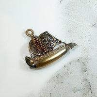 Portuguese 19k Gold Caravel Sailing Ship Charm