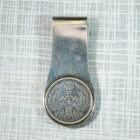 Mid Century Sterling Money Clip with 50 Sen Piece