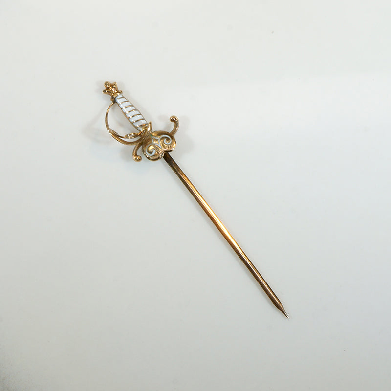 Enameled Gold Rapier Cravat Pin – GSL