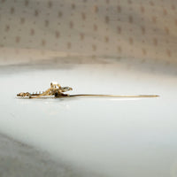 Enameled Gold Rapier Cravat Pin