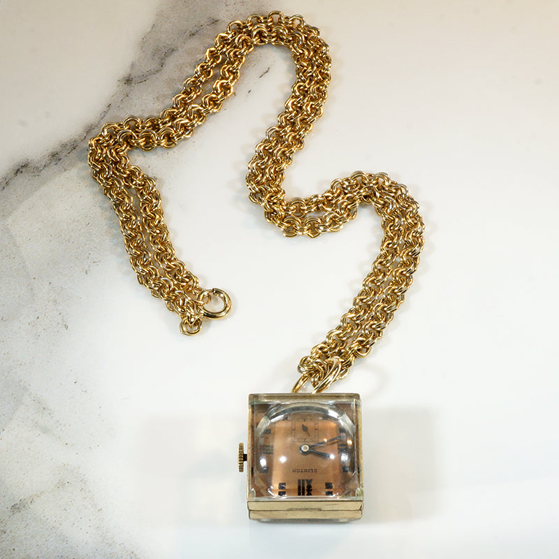Clinton Watch Co. Retro Watch Pendant 