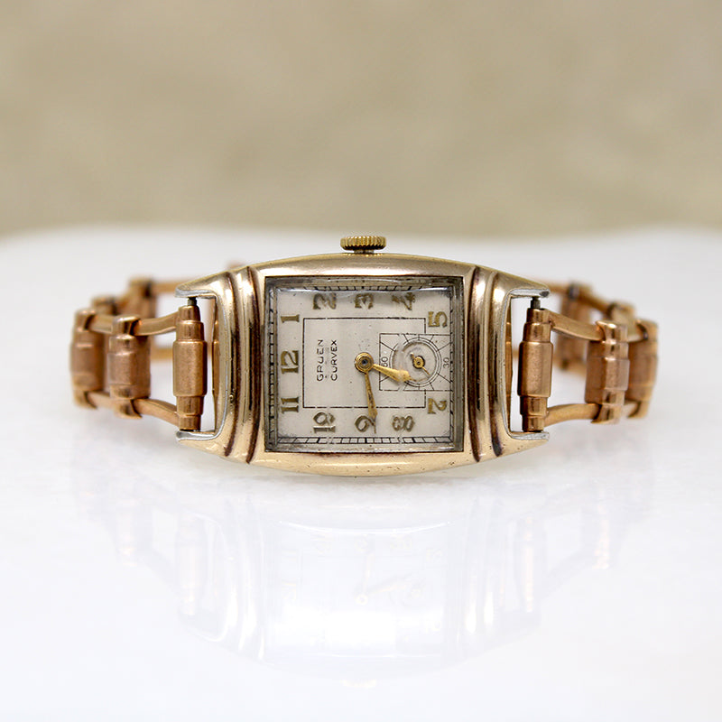 Retro Rolled Gold Gruen Curvex Watch