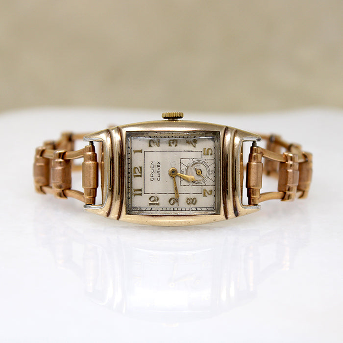 Retro Rolled Gold Gruen Curvex Watch