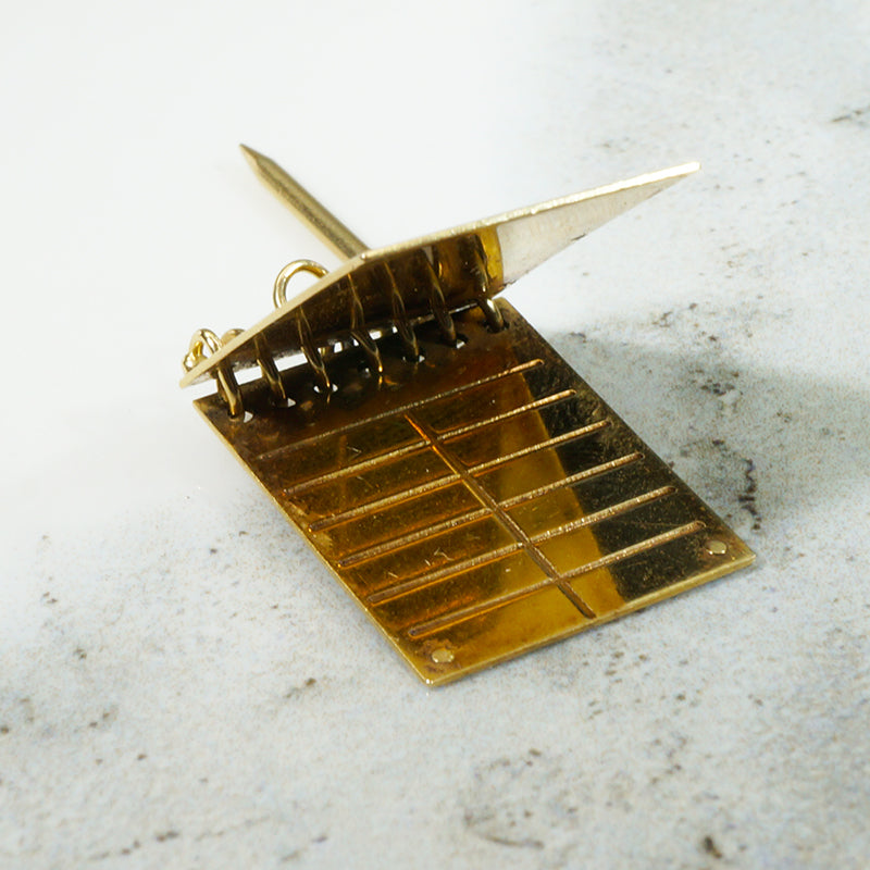 Miniature 14k Gold Steno Pad Charm