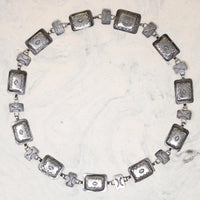 Slinky Silver Concho Belt with Rocker Stamps