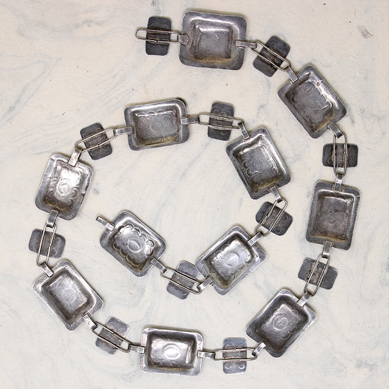 Slinky Silver Concho Belt with Rocker Stamps