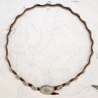 Engraved Coin Silver Concho Belt