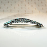 Exquisite Zuni Turquoise Inlay & Silver Barrette