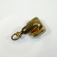 Reverse Painted Crystal Terrier Pin 