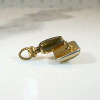 Reverse Painted Crystal Terrier Pin 