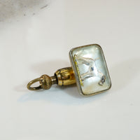 Reverse Painted Crystal Terrier Pin 