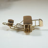 Biplane Charm Modeled in 14k Gold