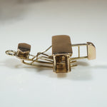 Biplane Charm Modeled in 14k Gold