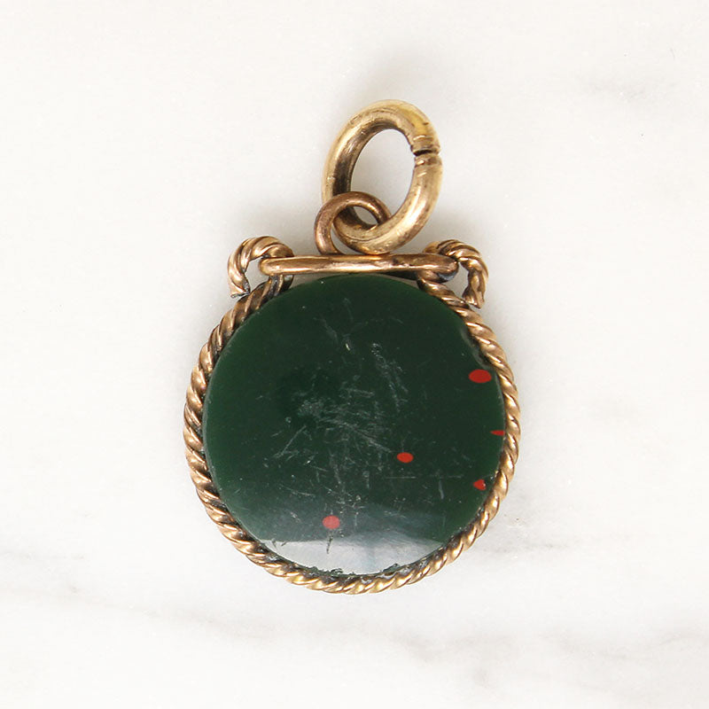 "Bloody" Mercury Bloodstone Cameo Charm