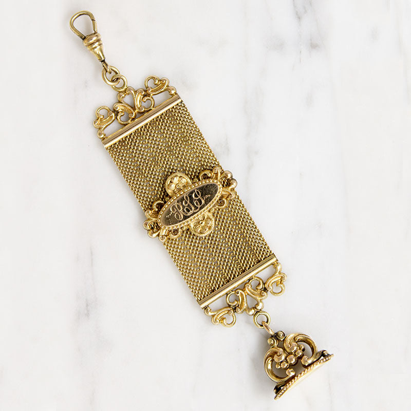 Elaborate Edwardian Watch Pull with Fob