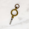 Austere Victorian Brass & Steel Watch Key