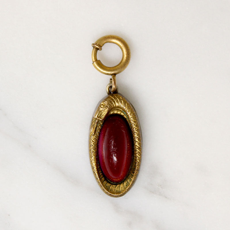 Sly Serpent Pendant with Sugar Loaf Garnet