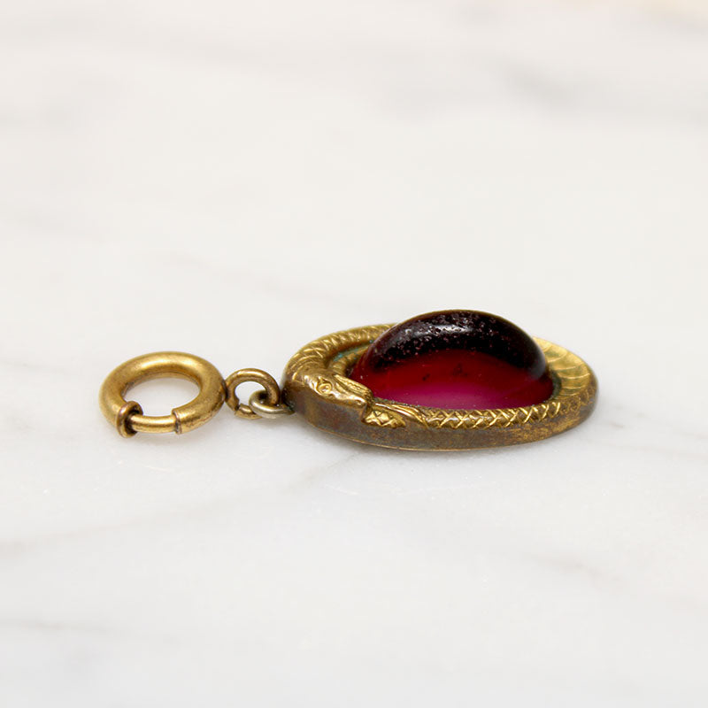 Sly Serpent Pendant with Sugar Loaf Garnet