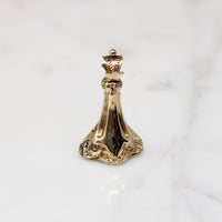 Small English 9ct Gold Fob with Bloodstone Shield