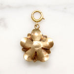 Amethyst & Gold Retro Flower Pendant