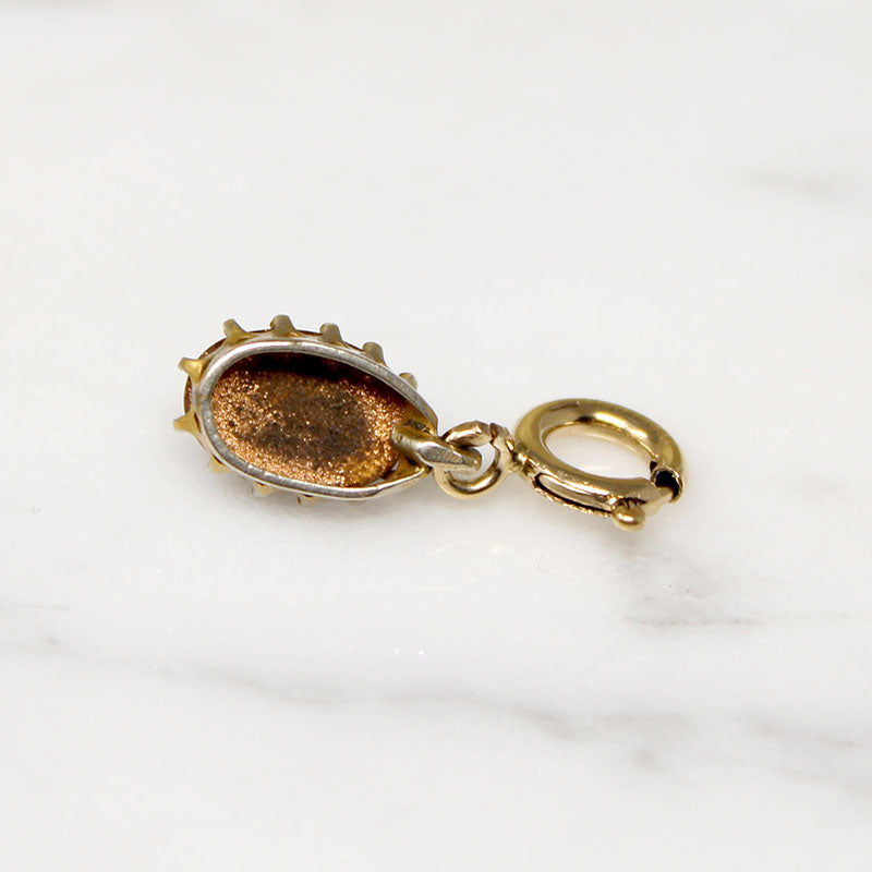Wee Edwardian Goldstone Charm