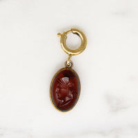 Young Roman Soldier Agate Intaglio Charm