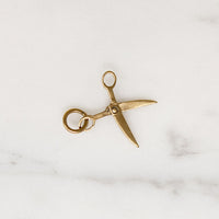 Tiny 14k Gold Scissors Charm