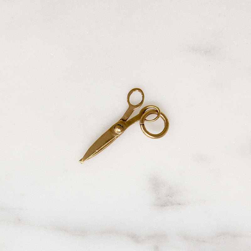 Tiny 14k Gold Scissors Charm