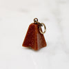 Bell-Shaped Goldstone Charm with Gold Bale