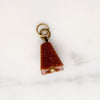 Bell-Shaped Goldstone Charm with Gold Bale