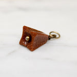 Bell-Shaped Goldstone Charm with Gold Bale