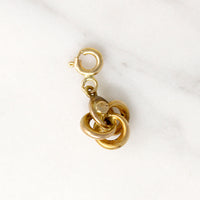 Petite 14k Gold Love Knot Charm with Diamond