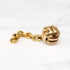 Knotted Ball of Woven Gold Charm