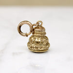 Petite Neoclassical Gold Sheet & Citrine Fob