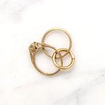 Miniature 9k Gold & Crystal Wedding Set Charm