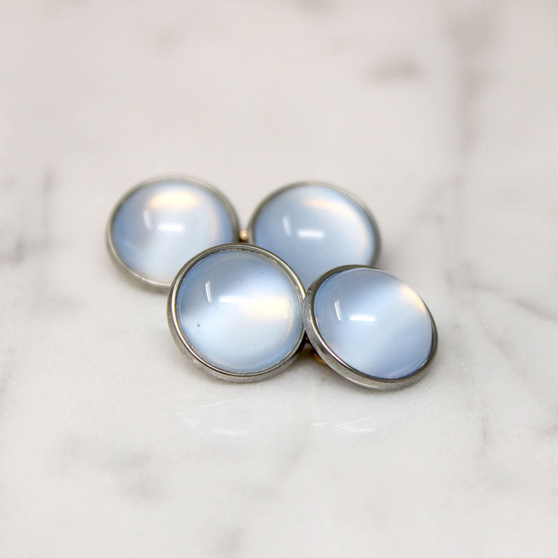 Gorgeous Two-Tone Moonstone Cufflinks by Krementz