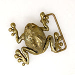 Brutalist Brass Frog Belt Buckle by C. Tasha