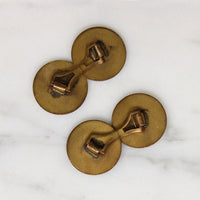 Art Deco Cufflinks with Engraved Meander Design