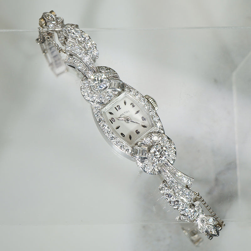 Stunning Vintage Platinum Diamond Encrusted Watch